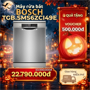 Máy rửa chén Bosch TGB.SMS6ZCI49E Tích hợp ZEOLITH - Sấy hoàn hảo